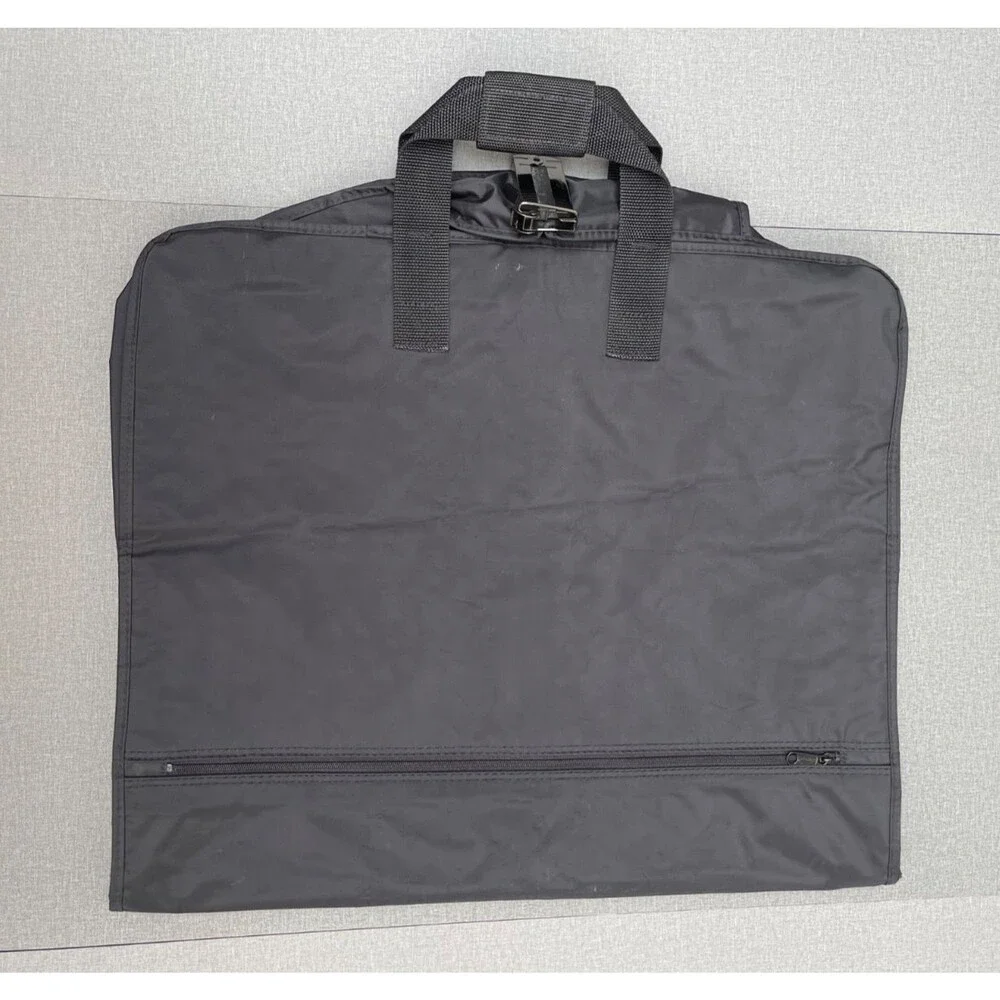 WallyBags Deluxe Travel Garment Bag w Two Zip Large Pockets Black 39